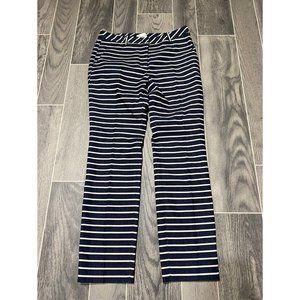 Weekend Max Mara Women's Size 6 Navy Stripe Pants Slim Cigarette Skinny Trousers